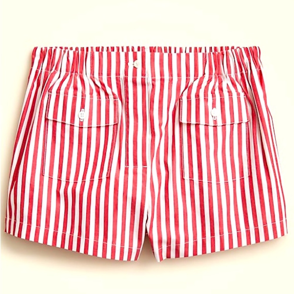 Women’s Red Mini Boxer Short in Oxford Stripe~ J.Crew 20